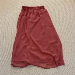 Forever 21 Mauve Elastic Waist Maxi Skirt